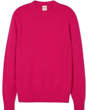 Salts Cashmere Lofty Knit Crew Neck Jumper - Pink