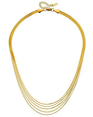 Adriana Pappas Designs Five Layer Chain Necklace - Metallic