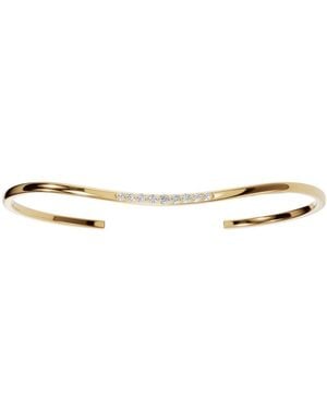Aya Fine Jewelry Rose Fourteen Kt Open Cuff Diamond Bracelet - Metallic