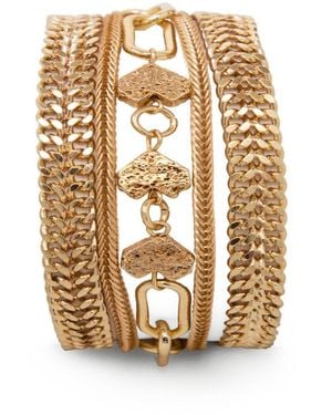 Saachi Gilded Heart Multi-Strand Bracelet - Metallic