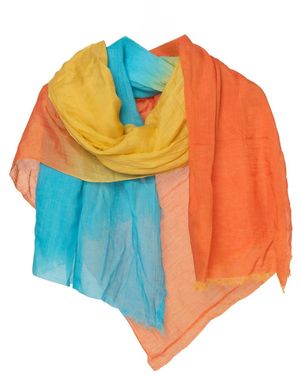 Tiger and the Monkey Ombre Beach Coverup Wrap Scarf - Blue