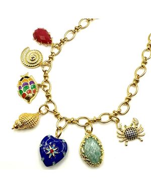 Achala Handcrafted Magali Heart Pendant Summer Charm Necklace - Metallic
