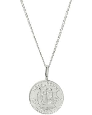 Katie Mullally British Half Penny & Chain - Metallic