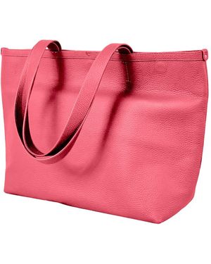 godi. The Eva Handmade Leather Tote Bag - Pink