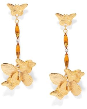 The Pink Reef Oscar Mid Flight Butterfly Earring - Metallic