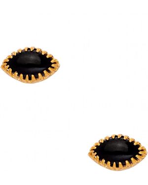 Heather Hawkins Jewelry Eyelash Stud Earrings - Black