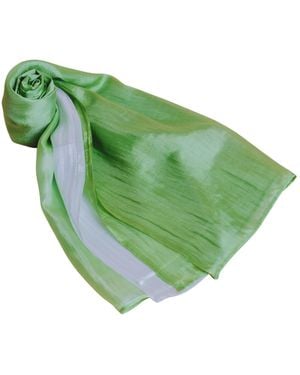 Silk and Bears To Ombre Mulberry Silk Scarf – Handmade & Hand-Dyed - Green