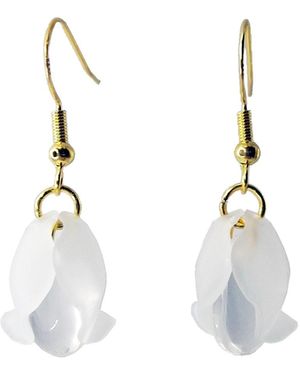 Laura Daili Neutrals Lily Of The Valley Dewdrop Earrings - Metallic