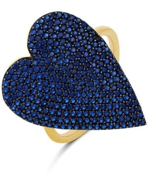 SHYMI Pave Heart Ring - Blue