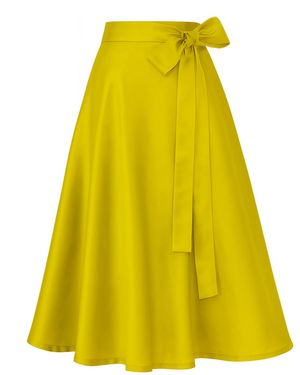 Richa Sharma Wrap Around Midi Skirt - Yellow