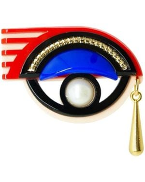 Gissa Bicalho Handmade Acrylic Brooch Eye Bic - Blue