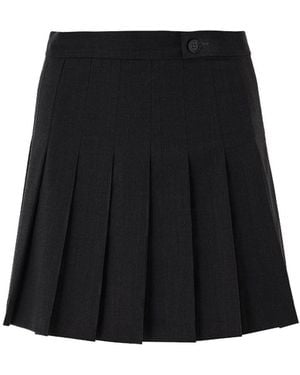 Lita Couture Wool Blend Mini Skirt - Black