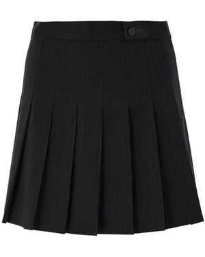 Lita Couture Wool Blend Mini Skirt - Black