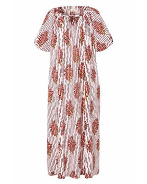 Par Y Escala Sl Justina Dress Stripes - Pink