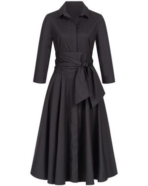 Marianna Déri Shirtdress With Tie Belt - Black