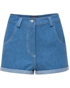 Mandragora High-Waisted Denim Shorts-Wild West - Blue