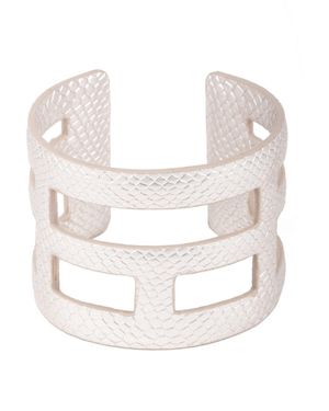 Saachi Jaanavar Cuff Blush Bracelet - White