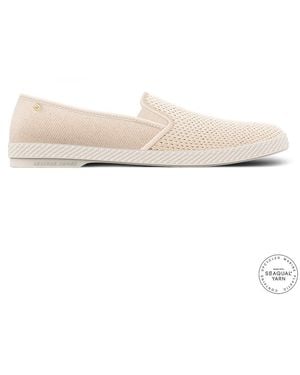 Rivieras Classic Canvas & Mesh Slip-On Loafer - White