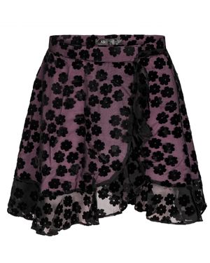 Introvertie VIENNA Over It Viscose Wrap Skirt Mini - Black