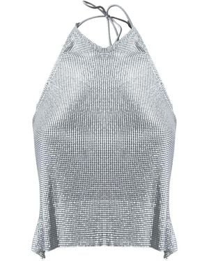 OW Collection Gemma Metallic Top - Gray