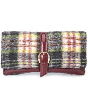 Mkf Collection - J'omor Koumei Faux Fur Clutch Bag - Red