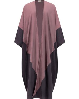 Azzali Two Toned Crepe Silk Abaya - Purple
