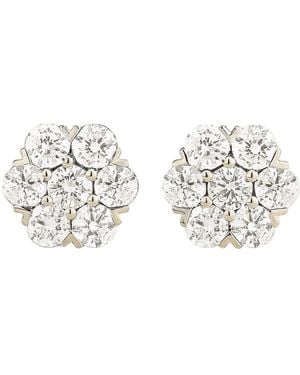 Juvetti Cinq Diamond Flower Earrings - Metallic