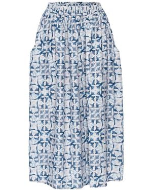Peraluna Mari Tile Pattern Skirt - Blue