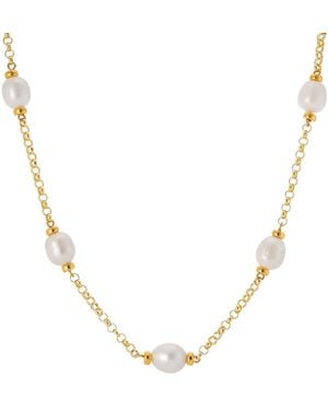 Auree Courtfield Freshwater Pearl & Vermeil Necklace - Metallic