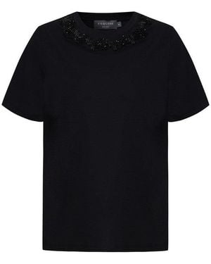 Exquise Regular Fit Cotton Knit Liliana T Shirt - Black