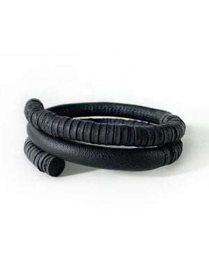 WAIWAI Coil Combo Leather Bracelet - Black