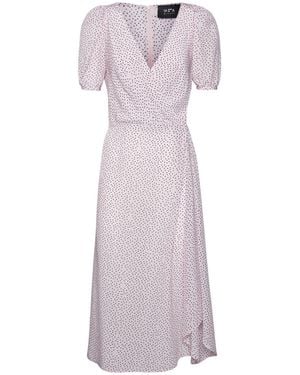 SVETA Milano Berkeley Polka-Dot Silk Dress - Purple