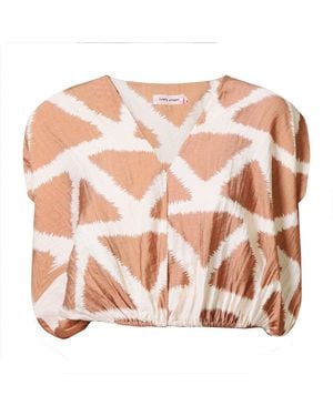Traffic People Neutrals Broken Promises And Geometric Print Whispers Top - Pink