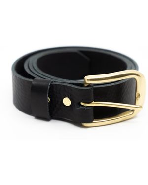 Market Canvas Dylan Leather Belt - Black
