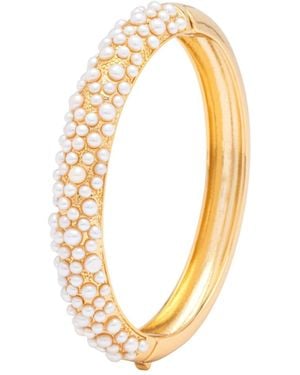 Uchi and Soto Shinju Chunky Pearl Bangle - Metallic