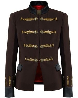 The Extreme Collection Military Blazer With Embroidery Nuvola - Black