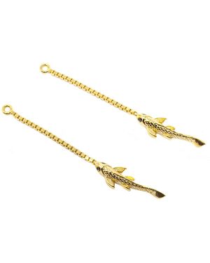 NASI SILVER Neshama Fish Dangles - Metallic