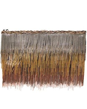 Simitri Rose Neutrals Ombre Midi Pouch Bag - Grey