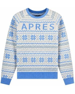 Yumi' Apres Intarsia Sweater - Blue