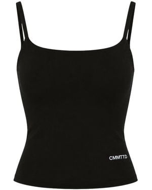Cmmttd Soft Form Strappy Mid Tank - Black