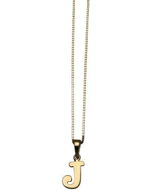 Von Treskow Luxe Small Initial Necklace - Metallic