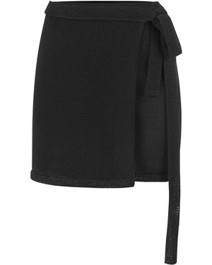 SALANIDA Mare 100% Linen Wrap Skirt - Black
