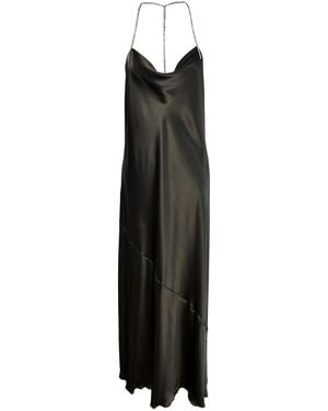 By Noa Rawitz Silk Maxi Dress- Dark - Black