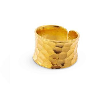 Amadeus Nudo Short Hammered Ring - Yellow