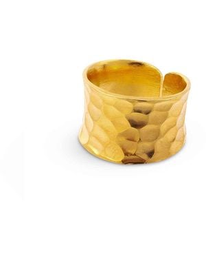 Amadeus Nudo Short Hammered Ring - Yellow