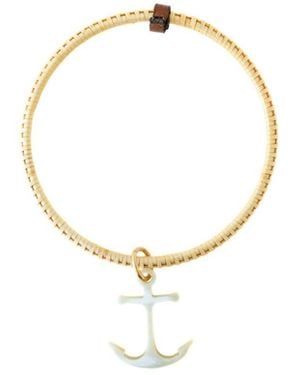 Whale Tail Weaving Neutrals The Nautically Charmed Cabin Boy Bangle - Metallic