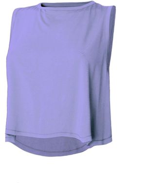 Loreen Label Bamboo Crop Top - Purple