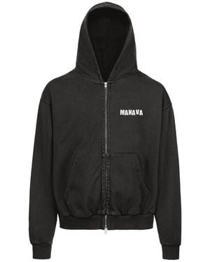 MANAVA Start A Movement Zip Hoodie - Black