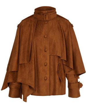 Herfetch Neutrals Cape Jacket-Camel - Brown