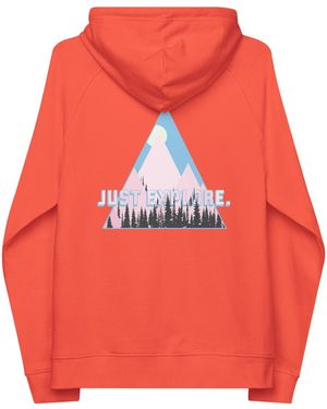 Anchor and Crew Burnt Just Explore. Seeker Organic Cotton Hoodie - Red